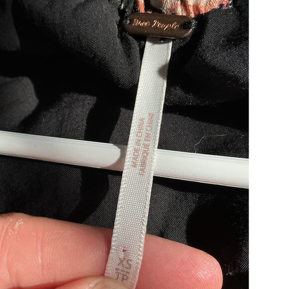 Free People Jael Printed Mini Dress Size XS Black Dark Floral Boho Fall Date - Picture 4 of 12